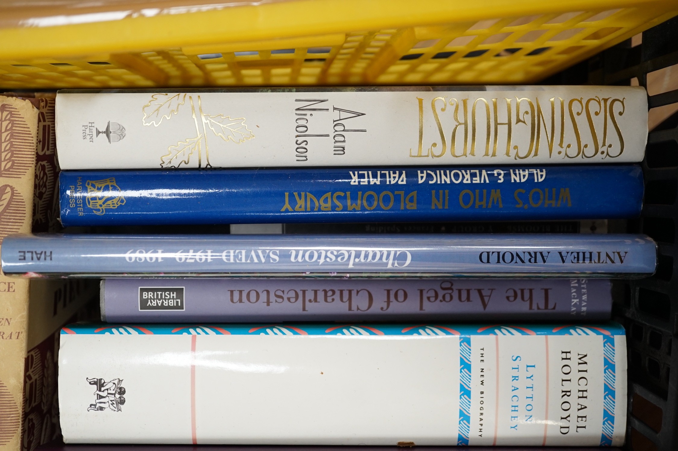 The Charleston Magazine 1-24, Chesterton Newsletter (bound) and books relating to Charleston & Bloomsbury, some signed